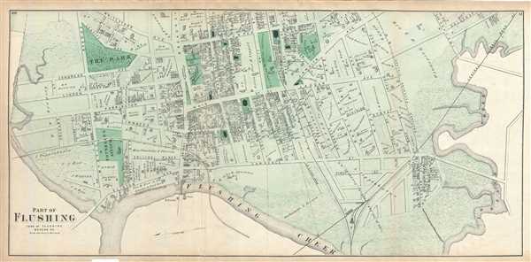 Part of Flushing. Town of Flushing, Queens Co. - Main View