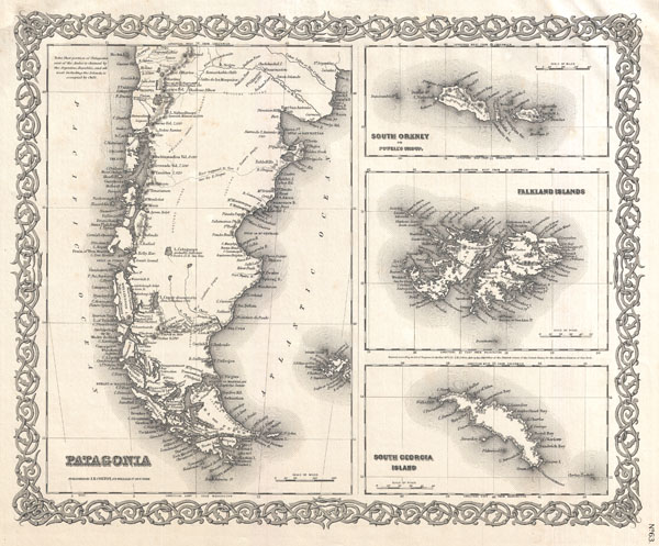 Patagonia.  South Georgia Island.  South Orkney or Powell's Group.  Falkland Islands. - Main View