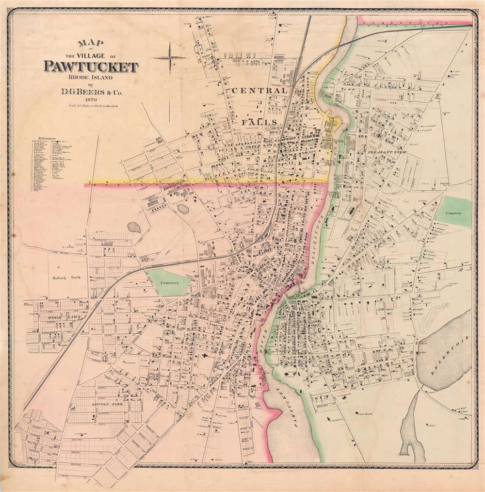 Map of the Village of Pawtucket Rhode Island. - Main View