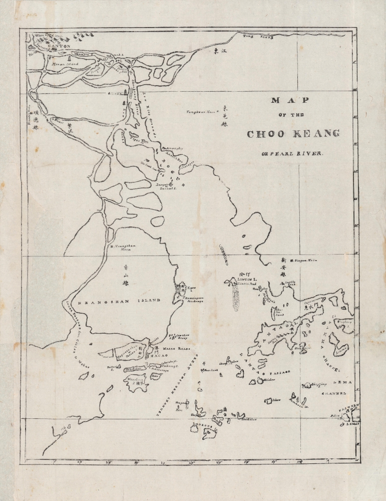 Map of the Choo Keang or Pearl River. / Chinese Repository (volume III) - Main View