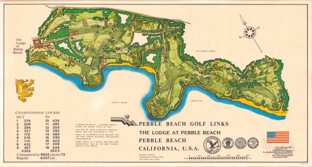 gnist regeringstid Bogholder Pebble Beach Golf Links, the Lodge at Pebble Beach.: Geographicus Rare  Antique Maps