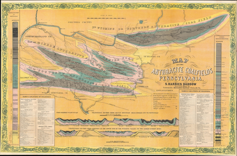 Map of the Anthracite Coalfields of Pennsylvania. - Main View