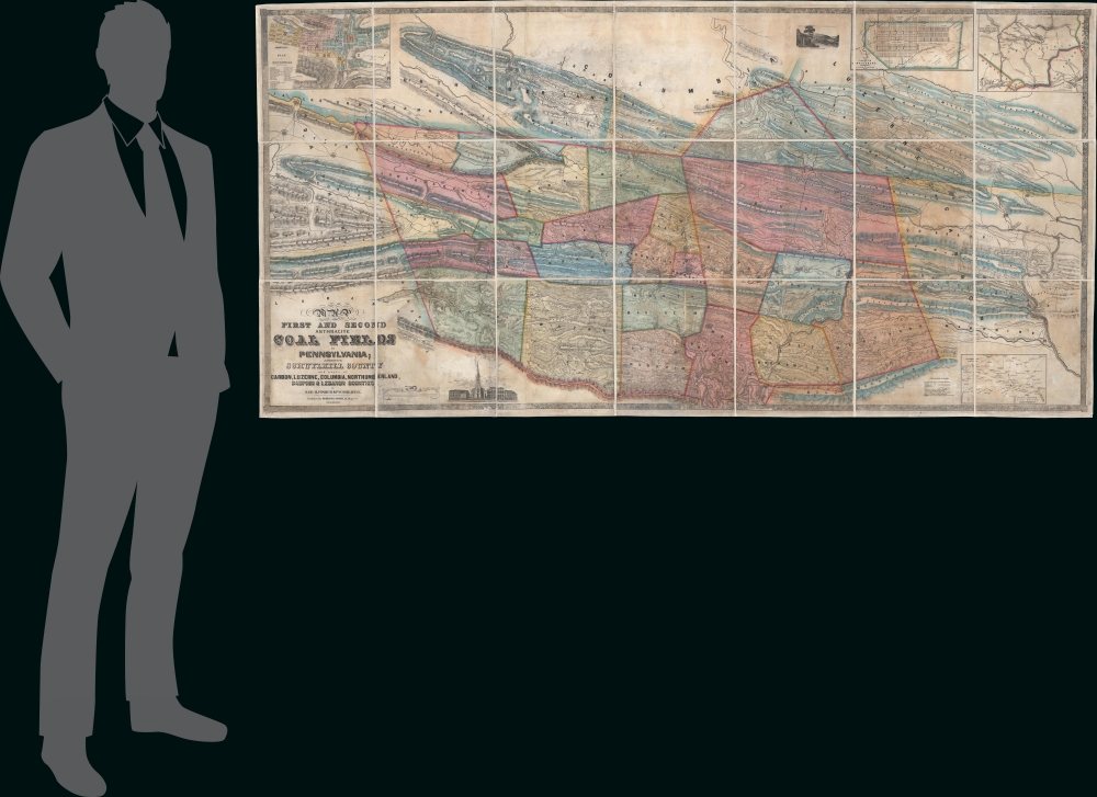 Map of the First and Second Anthracite Coal Fields in Pennsylvania; embracing Schuylkill County and parts of Carbon, Luzerne, Columbia, Northumberland, Dauphin and Lebanon Counties. - Alternate View 1