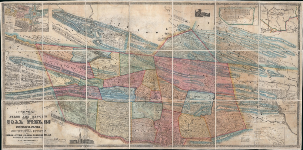 Map of the First and Second Anthracite Coal Fields in Pennsylvania; embracing Schuylkill County and parts of Carbon, Luzerne, Columbia, Northumberland, Dauphin and Lebanon Counties. - Main View