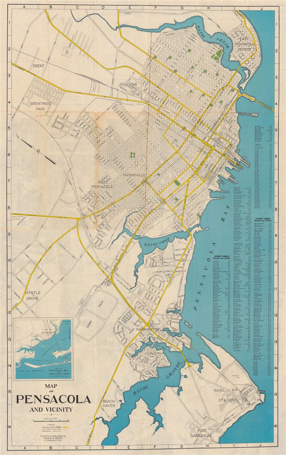 Map of Pensacola and Vicinity. - Main View