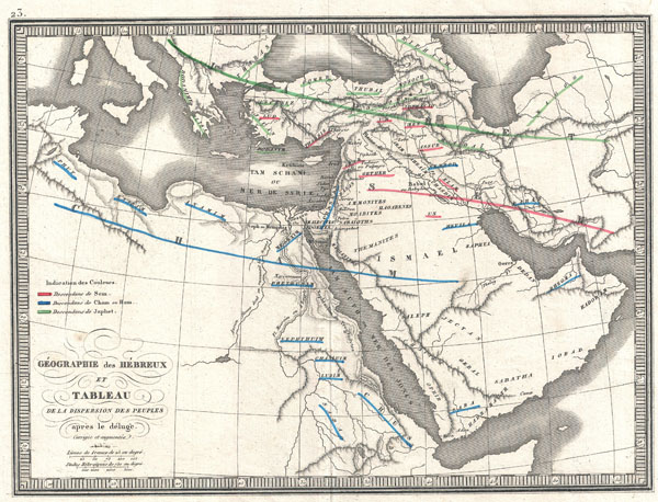 Geographie des Hebreux et Tableau de la Dispersion des Peuples Apres le Deluge - Main View