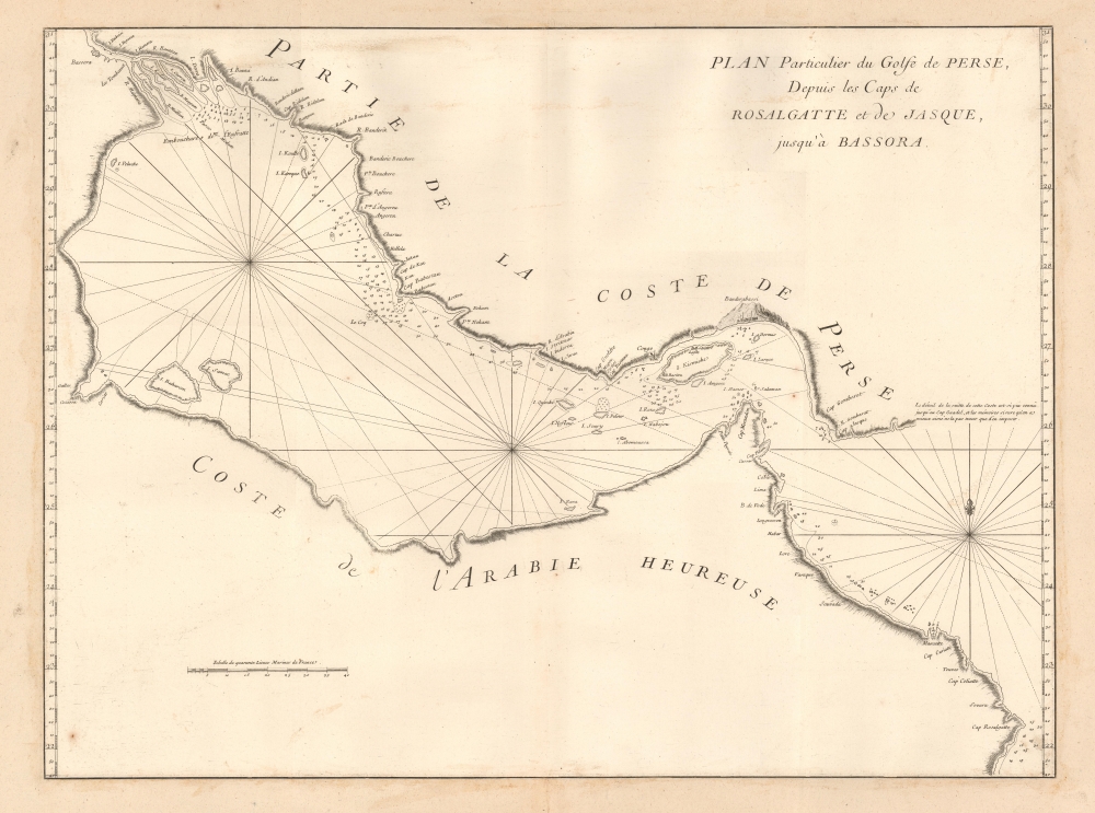 Plan Particulier du Golfe de Perse depuis le Caps de Rosalgatte et de Jasque, jusqu'à Bassora. - Main View