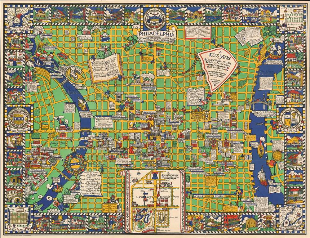 A Kite View of Philadelphia and the Sesqui Centennial International Exposition. - Main View
