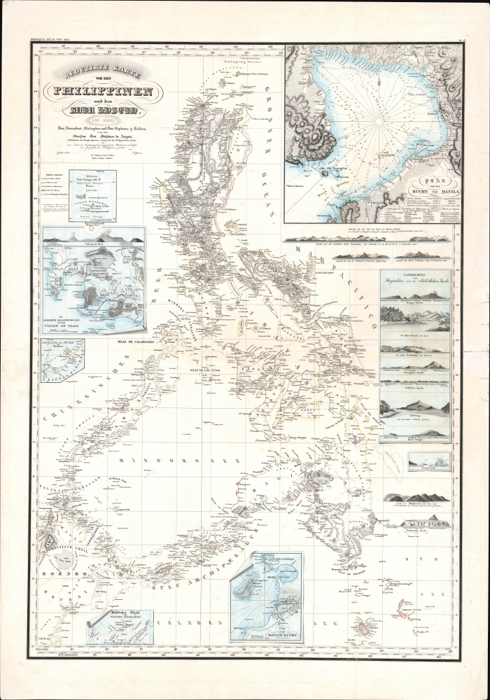1832 Berghaus 'Atlas von Asia' Map of the Philippines
