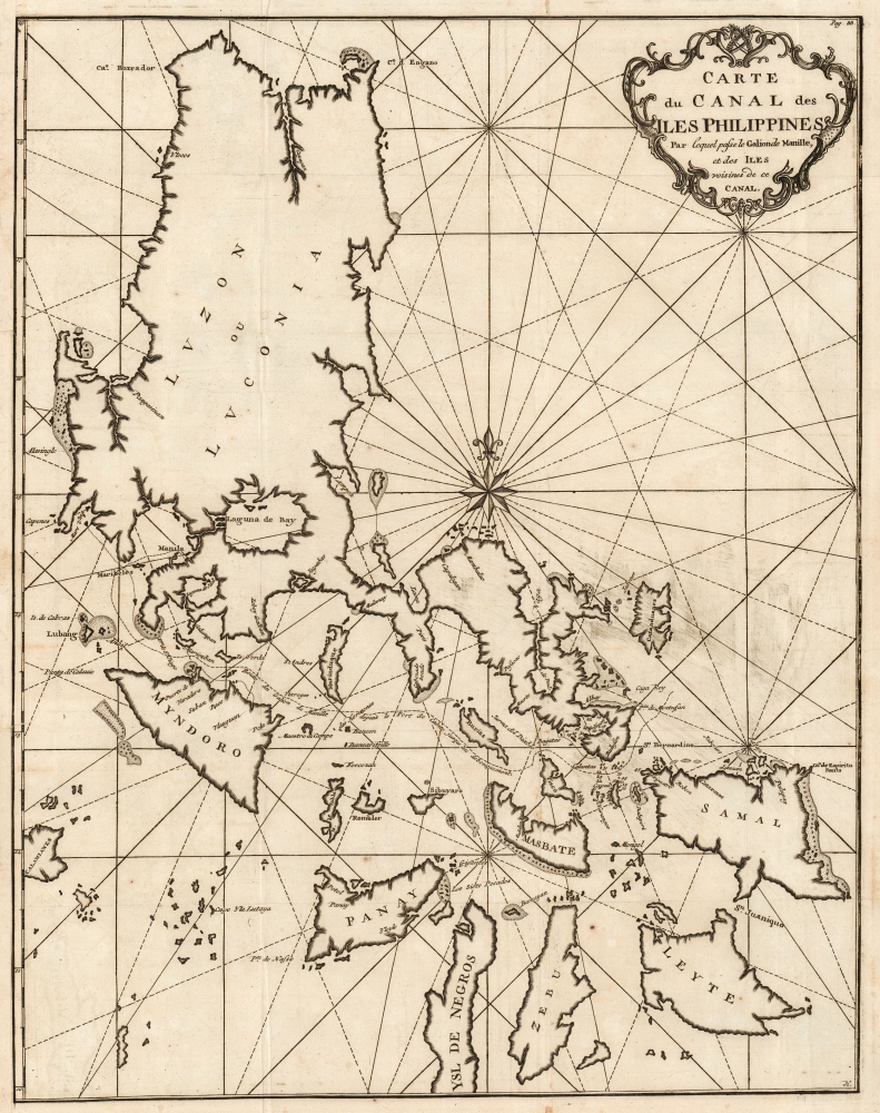 Carte du Canal des Iles Philippines Par lequel passe le Galion de Manille, et des Iles voissins de ce Canal. - Main View