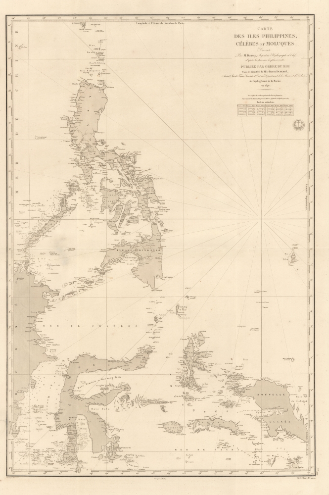Carte des Iles Philippines, Célèbes et Moluques. - Main View