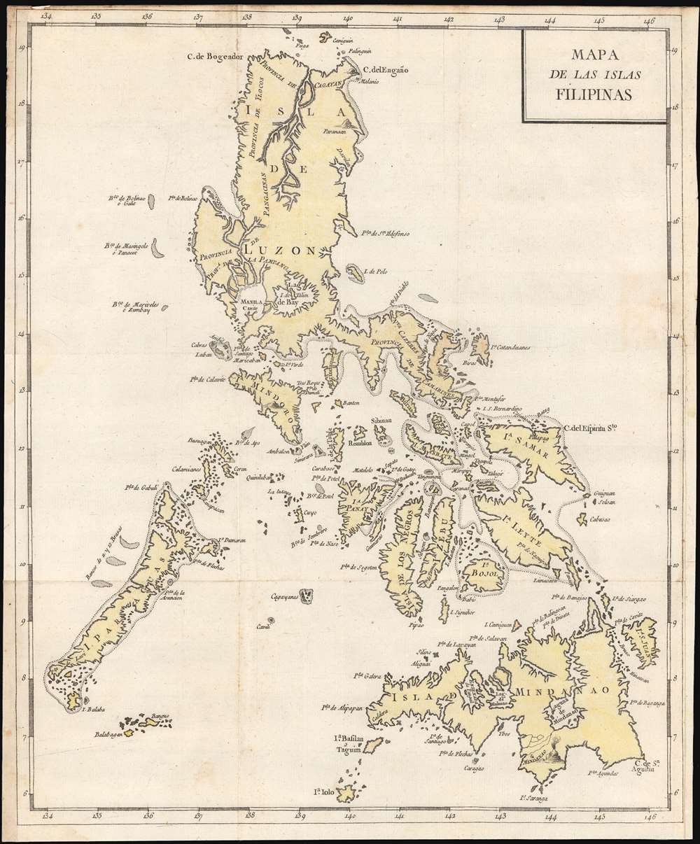 Mapa de Las islas Filipinas. - Main View