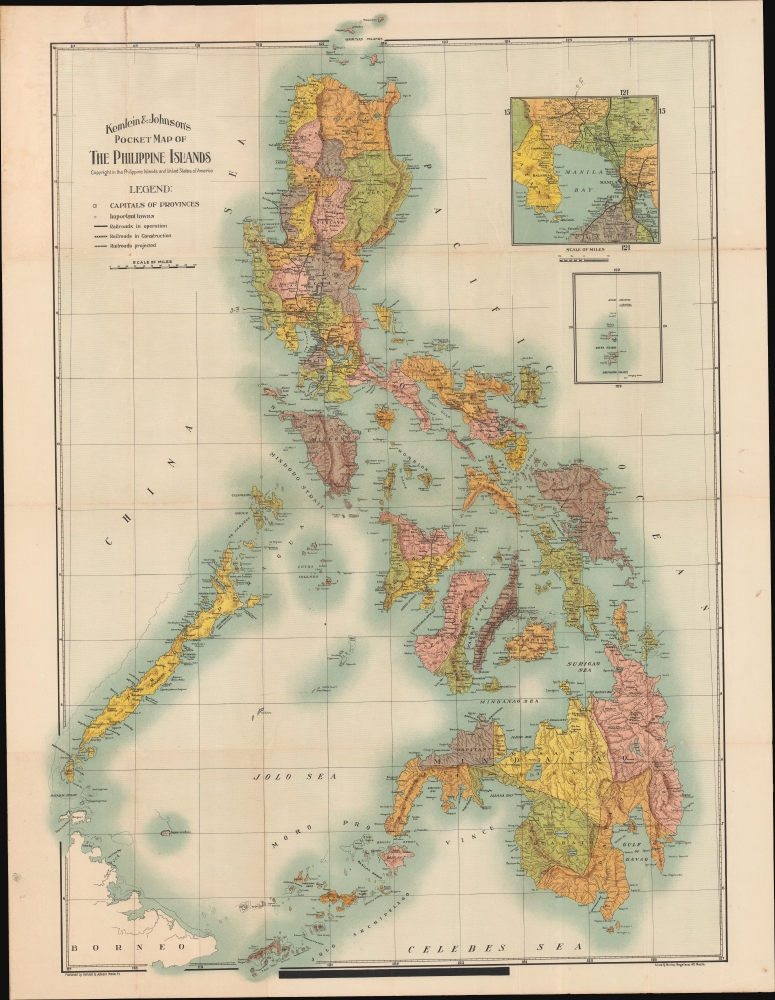 Kemlein and Johnson's Pocket Map of the Philippine Islands. - Main View