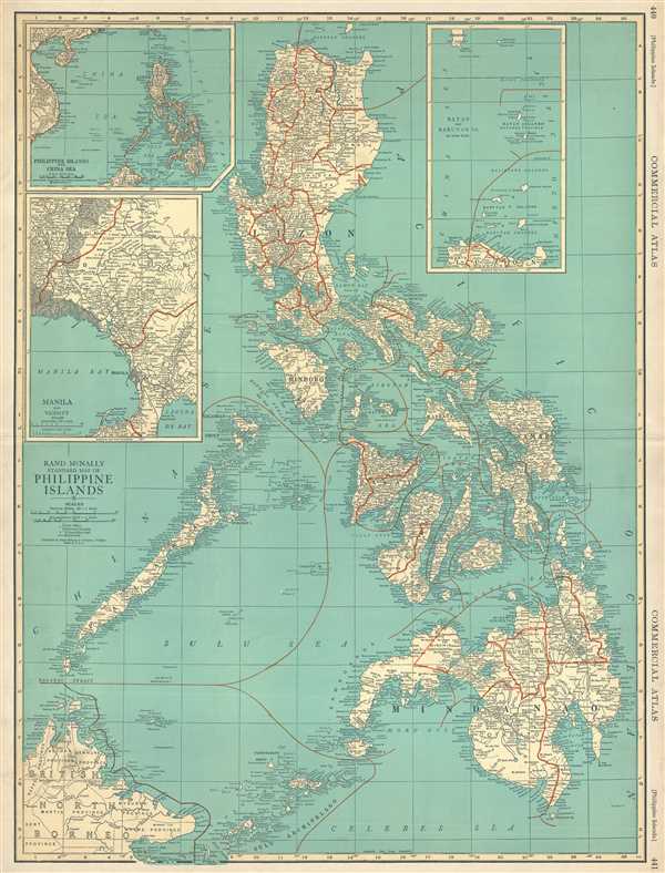 Rand McNally Standard Map of Philippine Islands - Main View