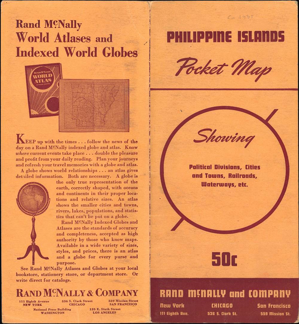 Philippine Islands Pocket Map. - Alternate View 2