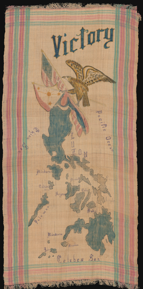 1945 Manuscript Wall Map of the Philippines, World War II