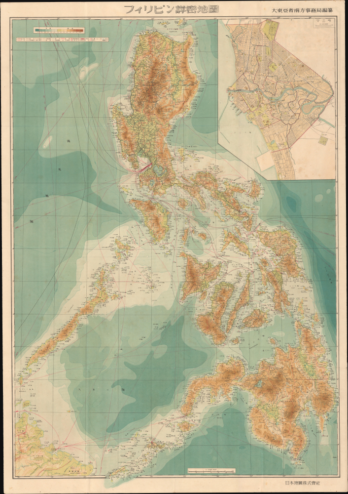 フィリピン詳密地圖 / Detailed Map of the Philippines. / Firipin shomitsu chizu. - Main View