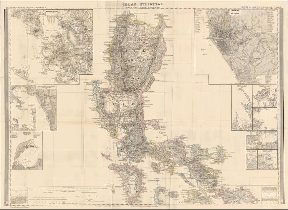 Islas Filipinas Primera Hoja Central. Islas Filipinas Segunda Hoja Central. Posesiones de Oceania. Islas Filipinas. Atlas de España y sus Posesiones de Ultramar. - Alternate View 2