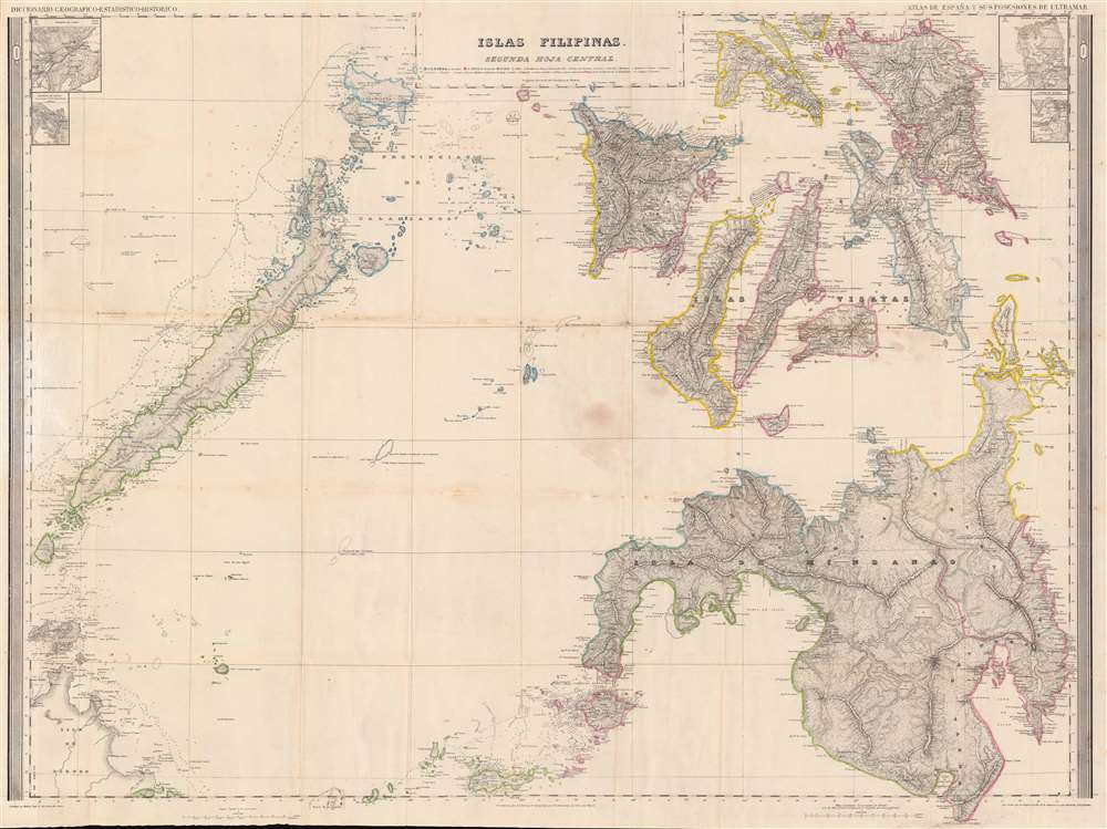 Islas Filipinas Primera Hoja Central. Islas Filipinas Segunda Hoja Central. Posesiones de Oceania. Islas Filipinas. Atlas de España y sus Posesiones de Ultramar. - Alternate View 3
