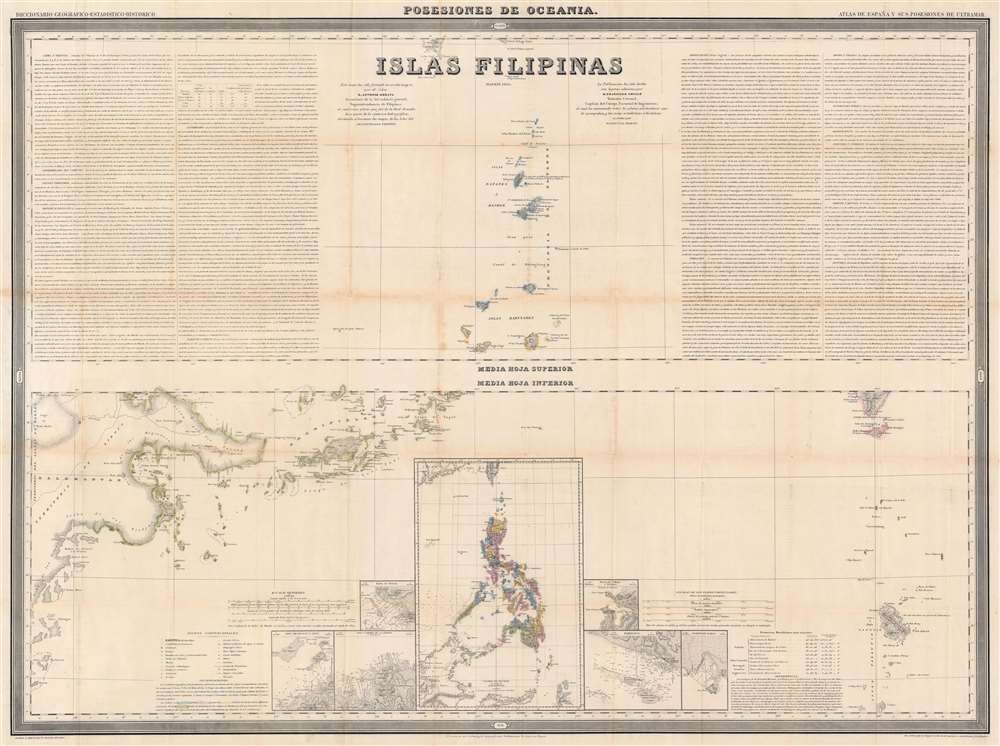 Islas Filipinas Primera Hoja Central. Islas Filipinas Segunda Hoja Central. Posesiones de Oceania. Islas Filipinas. Atlas de España y sus Posesiones de Ultramar. - Alternate View 4