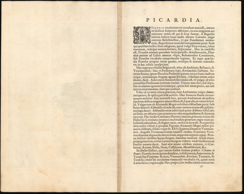 Picardiae Belgicae regionis descriptio. - Alternate View 1