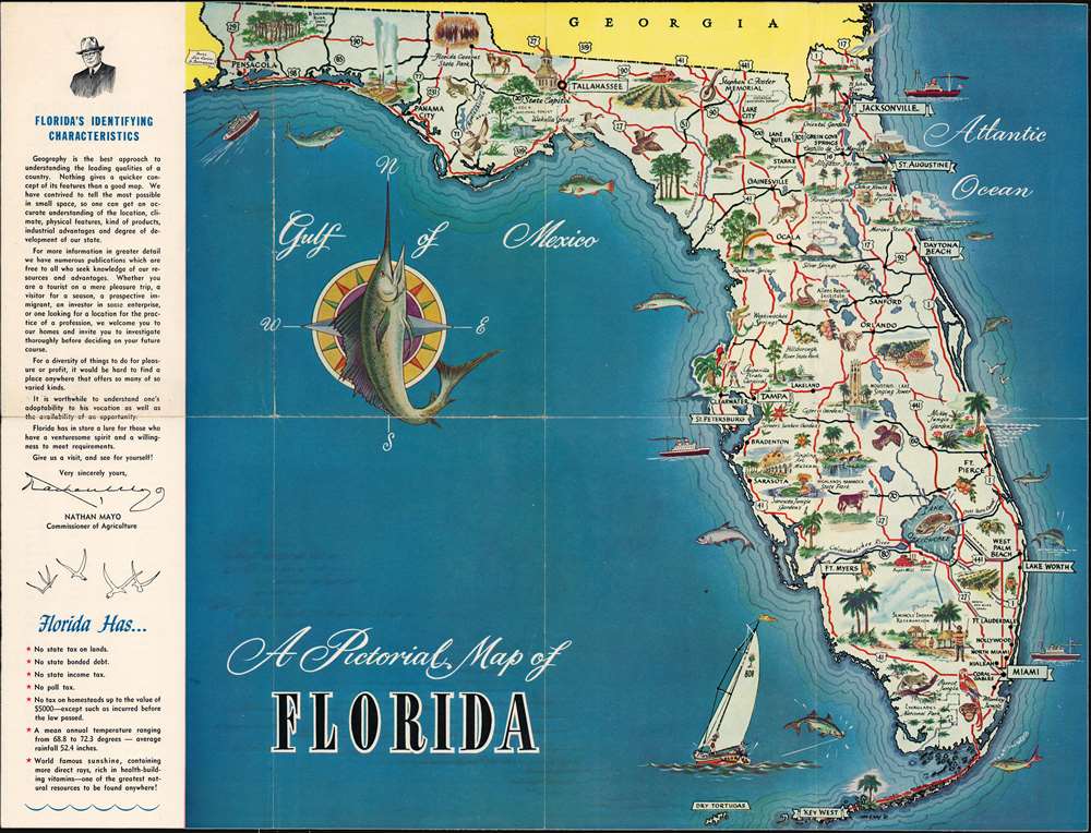A Pictorial Map of Florida. - Main View