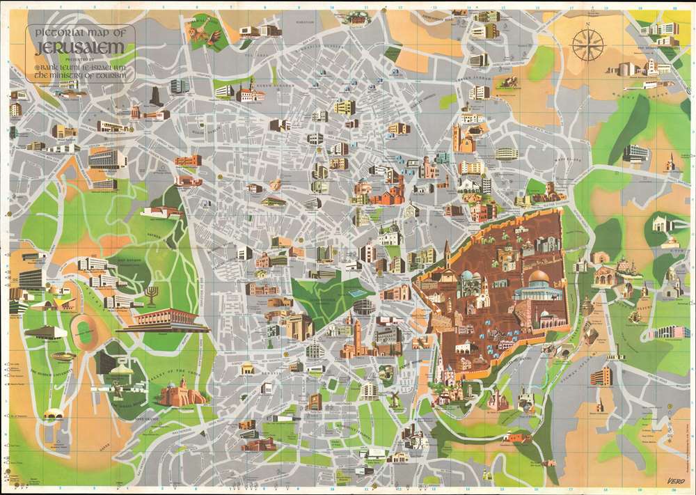 Pictorial Map of Jerusalem. - Main View