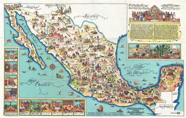 Pictorial Map of Mexico. - Main View