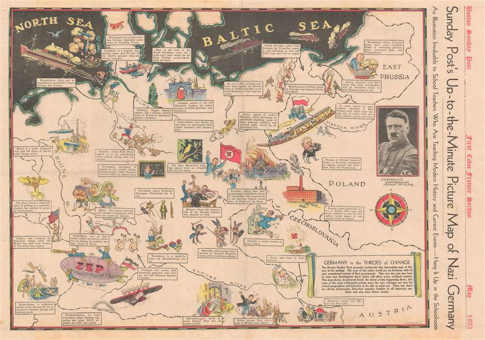 Sunday Post's Up-to-the-Minute Picture Map of Nazi Germany. - Main View