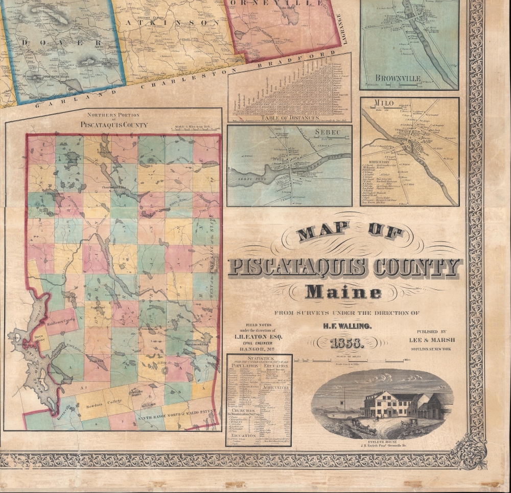 Map of Piscataquis County Maine. - Alternate View 5