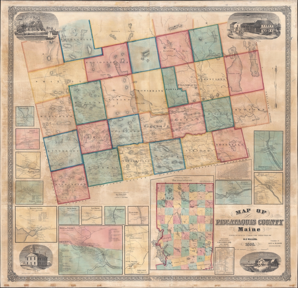 Map of Piscataquis County Maine. - Main View