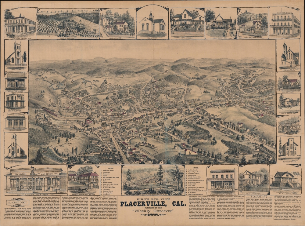 Bird's Eye View Placerville, Cal. - Main View