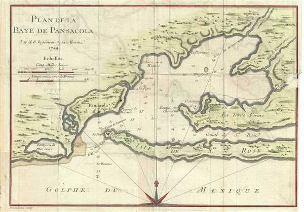 Plan de la Baye de Pensacola. - Main View