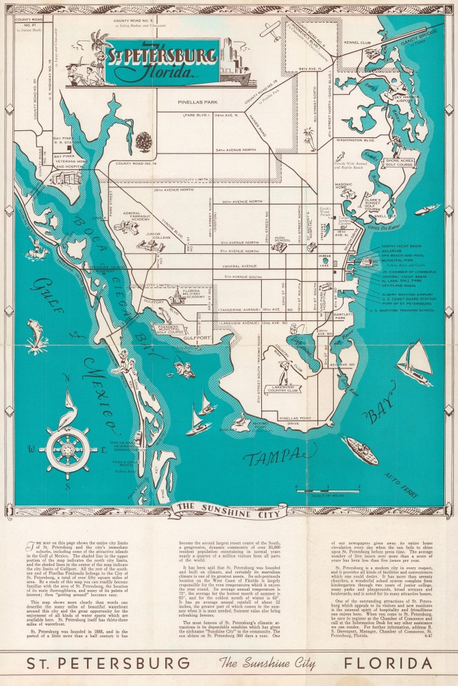 St. Petersburg, Florida. / St. Petersburg Florida Pleasure Map. - Main View