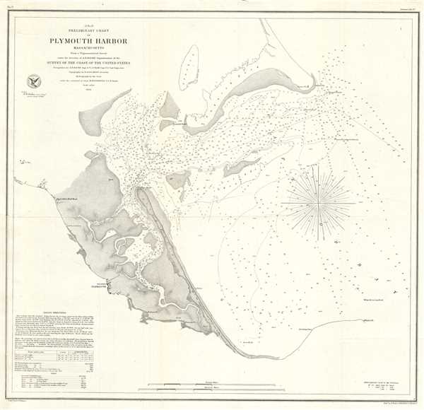{A No. 8} Preliminary Chart of Plymouth Harbor Massachusetts. - Main View
