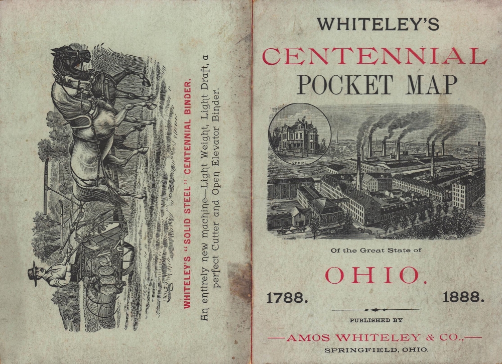 Whiteley's Centennial Pocket Map of the Great State of Ohio. - Alternate View 2