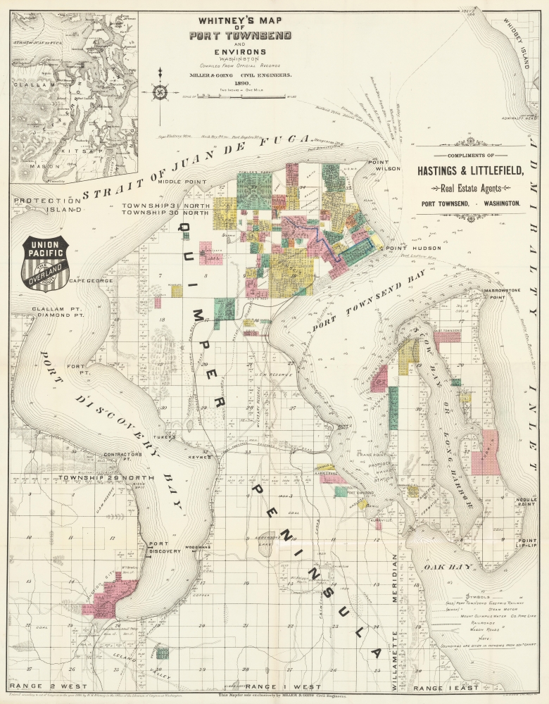 Whitney's Map of Port Townsend and environs.