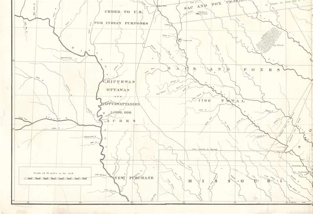 A Map of a Portion of the Indian Country Lying East and West of the Mississippi River to the Forty Sixth Degree of North Latitude from Personal Observation Made in the Autumn of 1835 and Recent Authentic Documents. - Alternate View 4