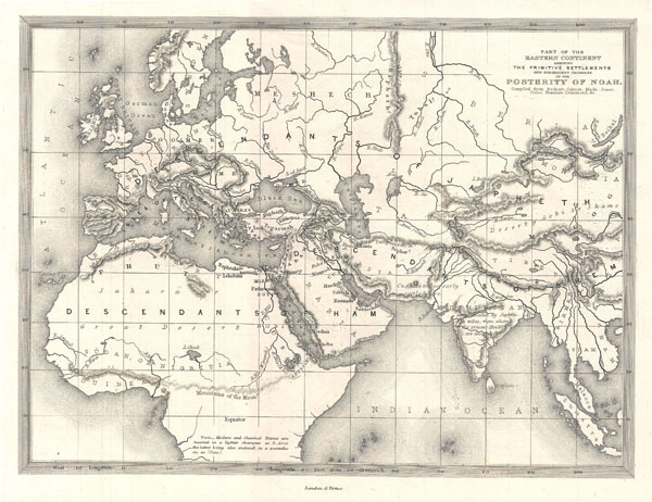 Part of Eastern Continent Shewing The Primitive Settlements and Subsequent Progress of the Posterity of Noah - Main View