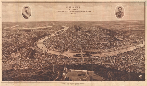 Praha v Době VIII. Sletu Všesokolského 1926. (Prague during the 8th Sokol Rally in 1926) - Main View