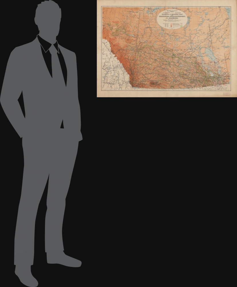 Physical and Climatic Map of Manitoba, Saskatchewan and Alberta. - Alternate View 1