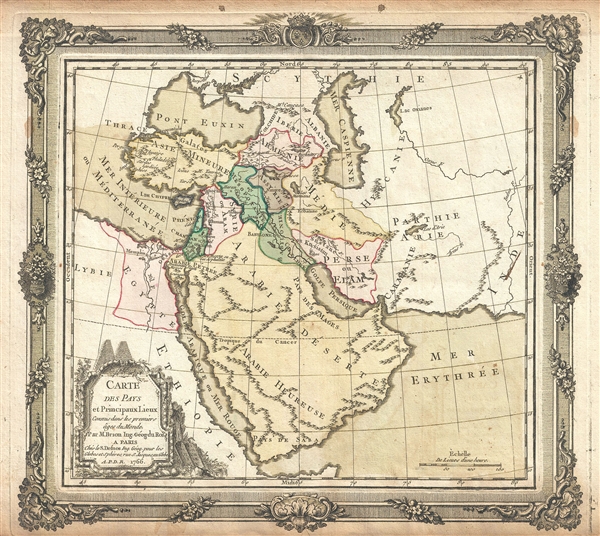 Carte des Pays et Principaux Lieux Connus dans les premiers ages du Monde. - Main View