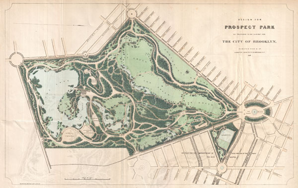 Design for Prospect Park as Proposed to be Laid Out for The City of Brooklyn. - Main View