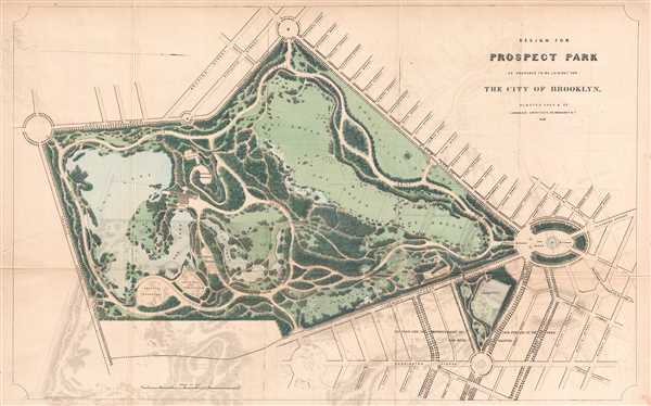 Design for Prospect Park as Proposed to be Laid Out for The City of Brooklyn. - Main View