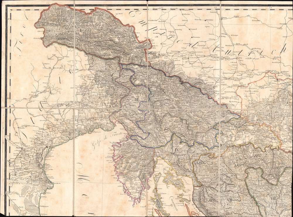 Carte des Provinces Illyriennes Comprenant La Bosnie L'Herzegovine le Monténéro et quelques pays adjacens. - Alternate View 2