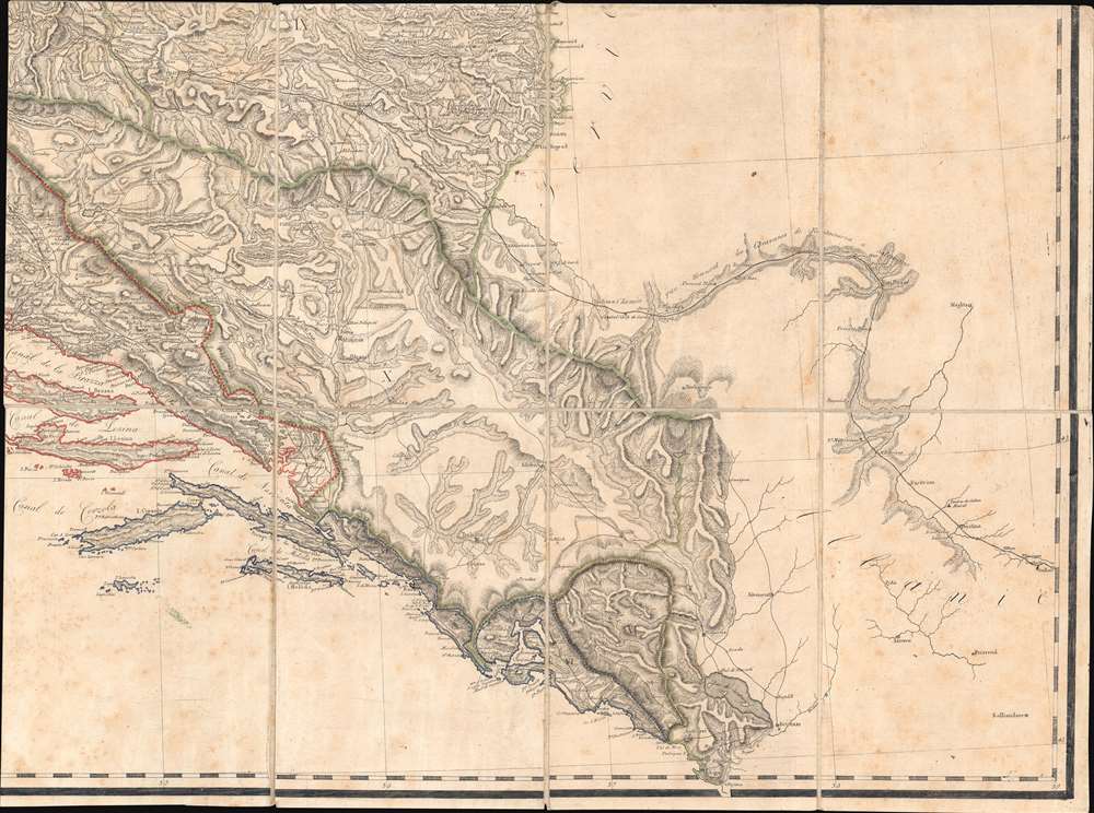 Carte des Provinces Illyriennes Comprenant La Bosnie L'Herzegovine le Monténéro et quelques pays adjacens. - Alternate View 4