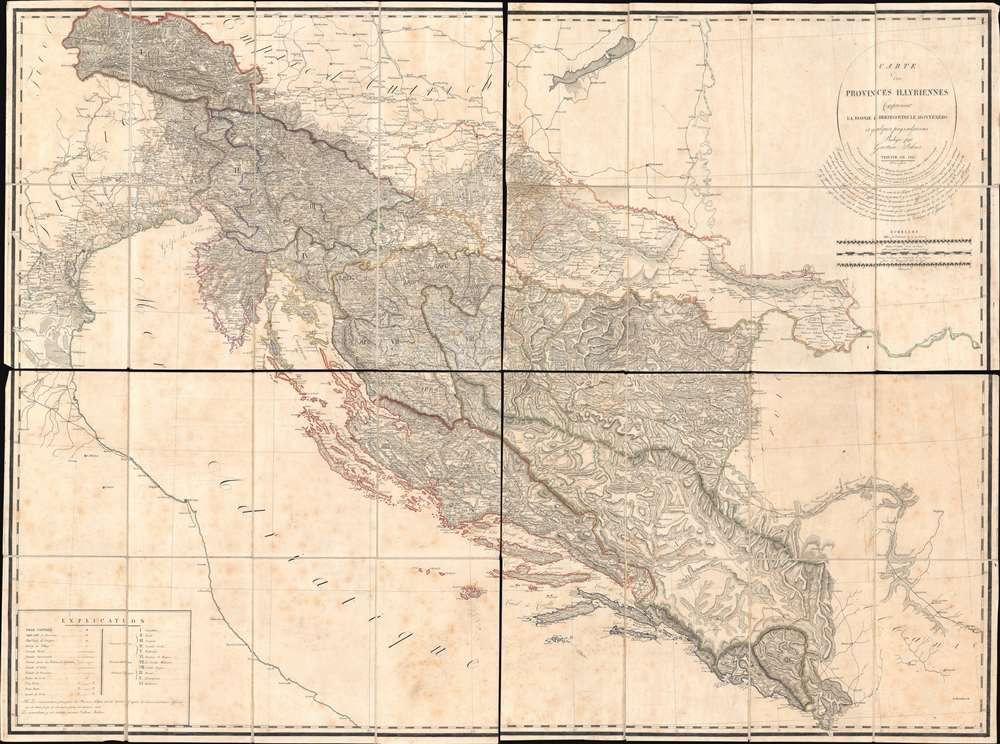 Carte des Provinces Illyriennes Comprenant La Bosnie L'Herzegovine le Monténéro et quelques pays adjacens. - Main View