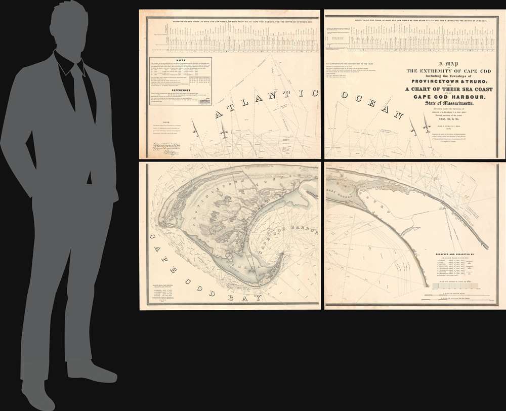 A Map of the Extremity of Cape Cod Including the Townships of Provincetown and Truro: A Chart of Their Sea Coast and of Cape Cod Harbour, State of Massachusetts. - Alternate View 1