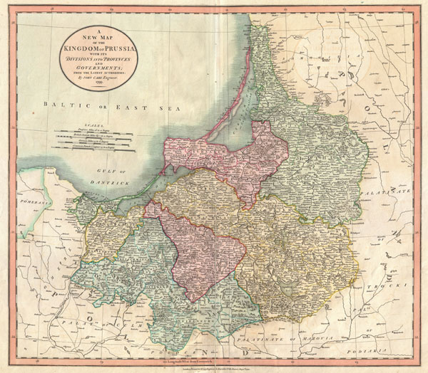 A New Map of the Kingdom of Prussia, with its Divisions into Provinces and Governments; from the Latest Authorities. - Main View