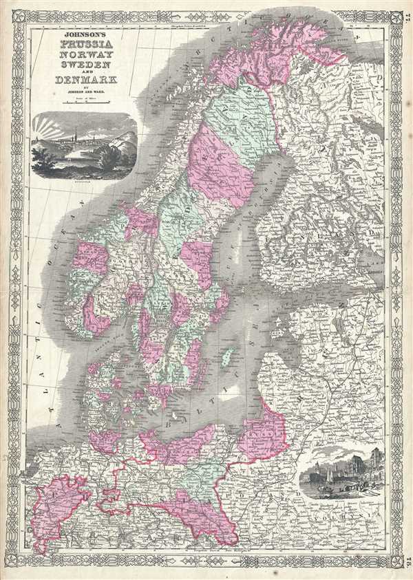 Johnson's Prussia Norway Sweden and Denmark. - Main View